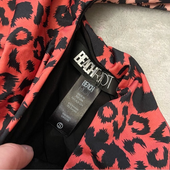 New! Beach Riot Rae leopard cutout side tie one piece swimsuit 24387 - Picture 10 of 12